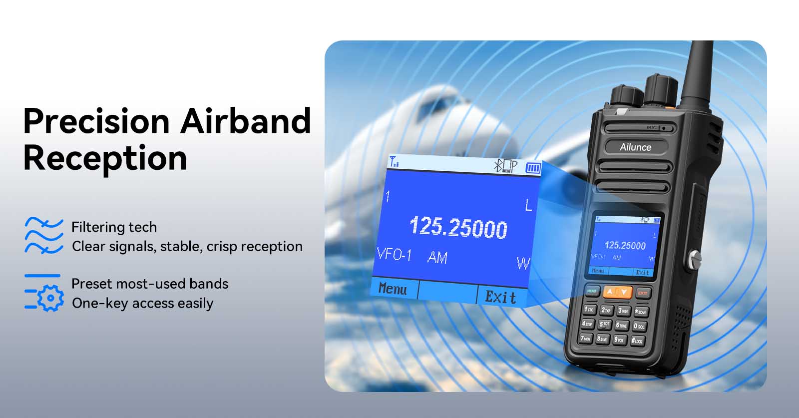 Ailunce HA2 precision airband reception
