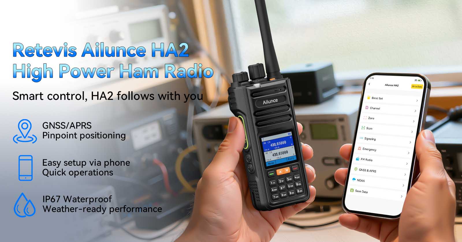 Retevis HA2 bluetooth app programming ham radio