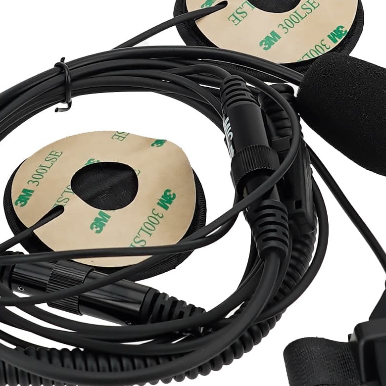 2 Pin Finger PTT Motorcycle Helmet Microphone