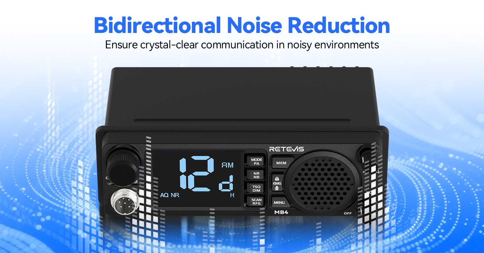 Retevis MB4 dual noise reduction cb radio