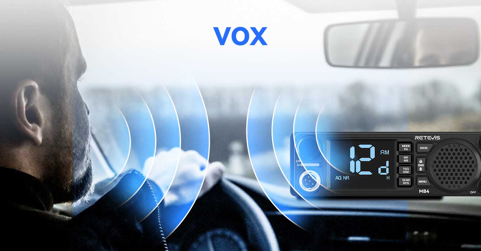 Retevis MB4 VOX hands free communication