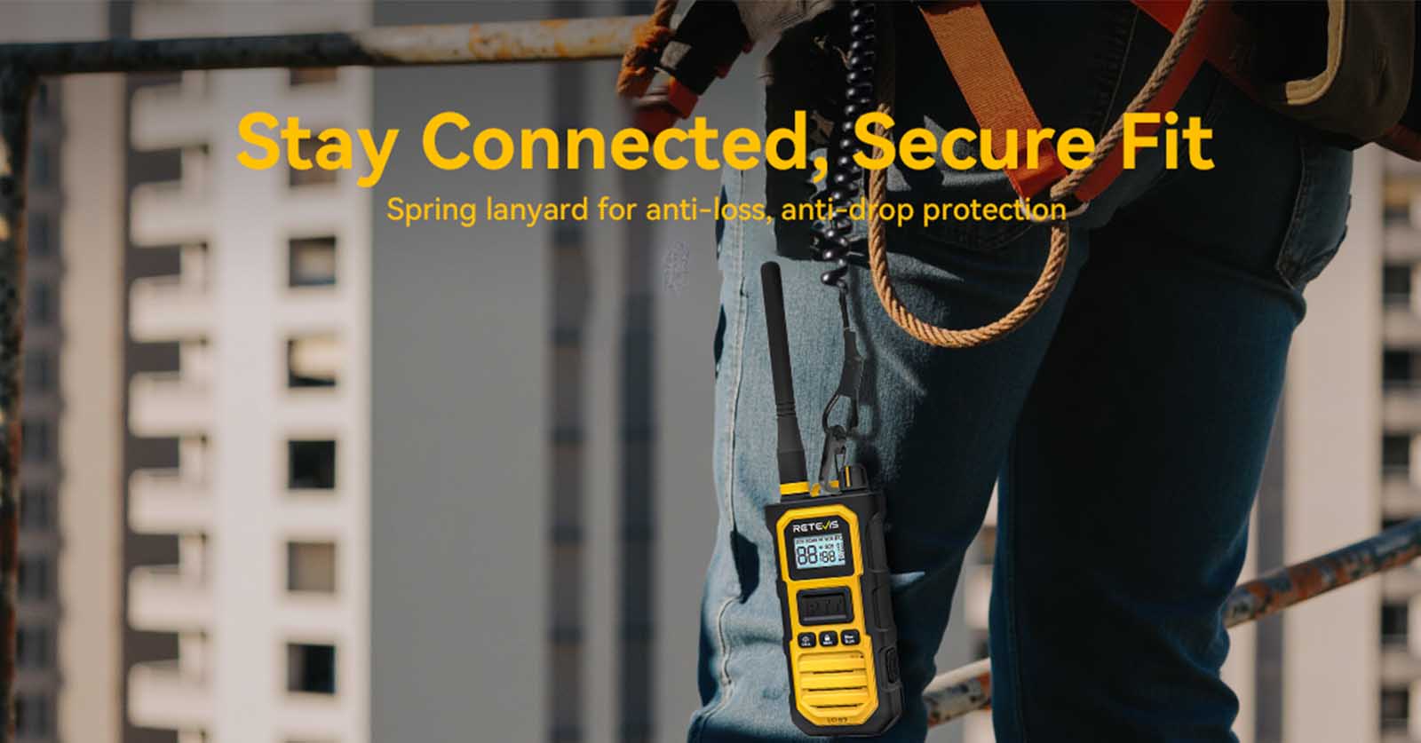 Retevis RB48 Pro anti-loss and anti-drop design