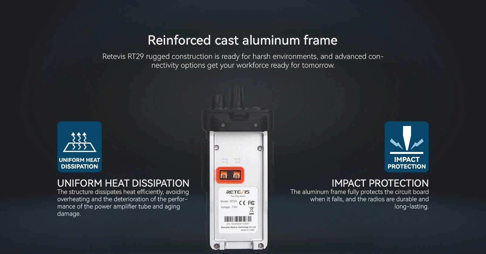 Retevis RT29 rugged two way radio