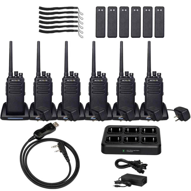 RT81 UHF DMR Radio & 6-Port Charger Kit