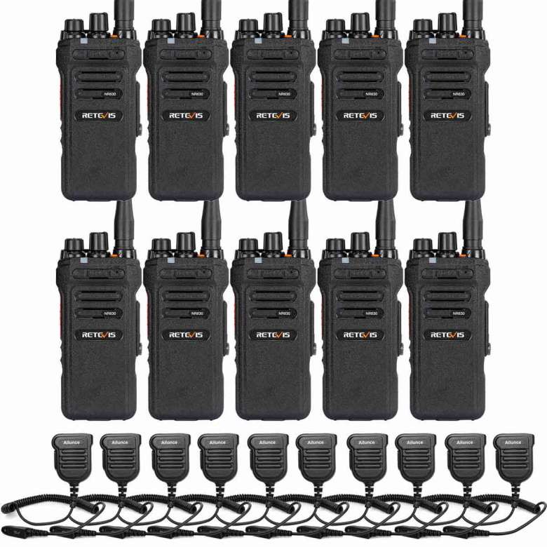 Retevis NR630 Long Range Waterproof Walkie Talkie with Speaker Mic