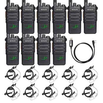 RT86 Commercial Two Way Radio with Covert Acoustic Tube Earpiece