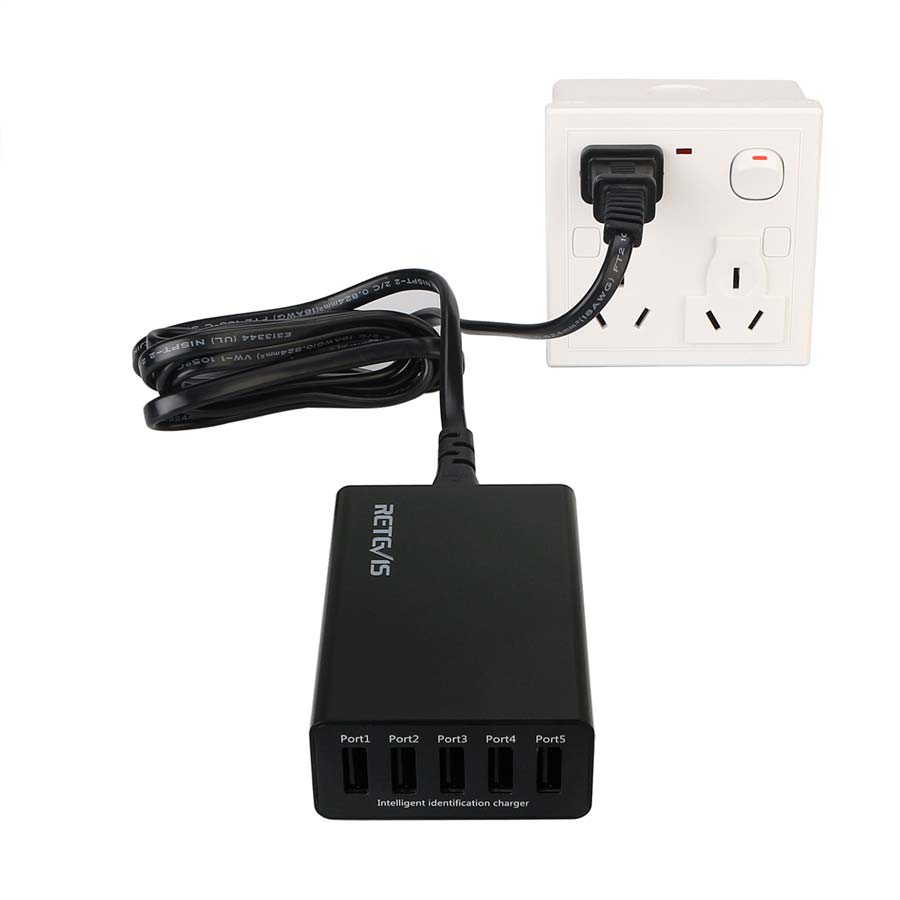 RTC501 40W 5-Port 8A High Speed Multiple USB Charger 