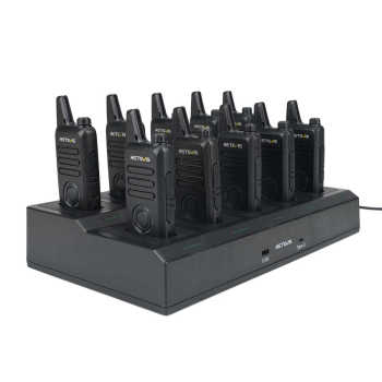 Retevis RT22S 22-Channel FRS Radio 10 Packs with 10-Way Charger | License-Free | USB-C Charging | Long Battery Life | Lightweight | VOX
