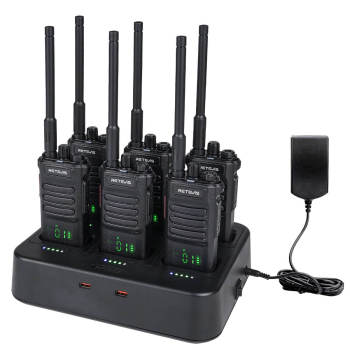 RT86 Long Range Business Radio (6 Pack) with 6-way Charger Kit