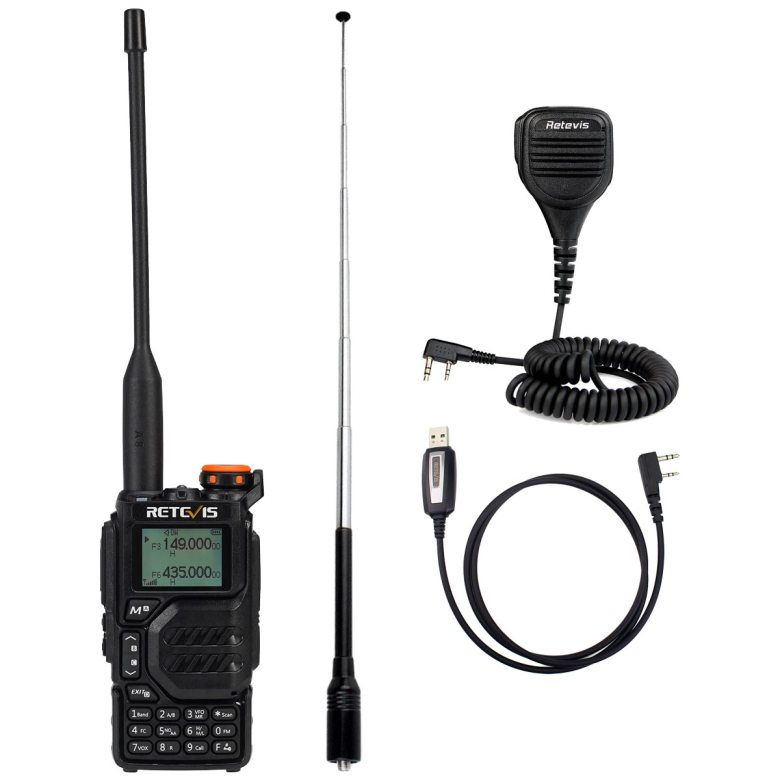 Retevis RA79 Dual Band 5W Rechargeable Two Way Radio with Aviation Band