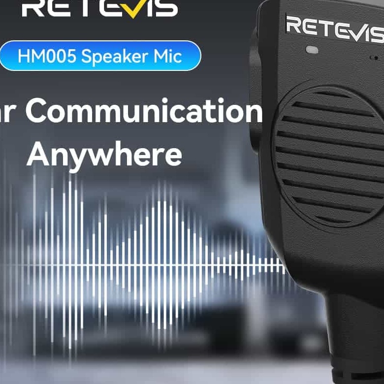 Retevis HM005 AI Noise Canceling Speaker Mic Microphone GP328Plus Radios for HA1G HA1UV HA2 HD2