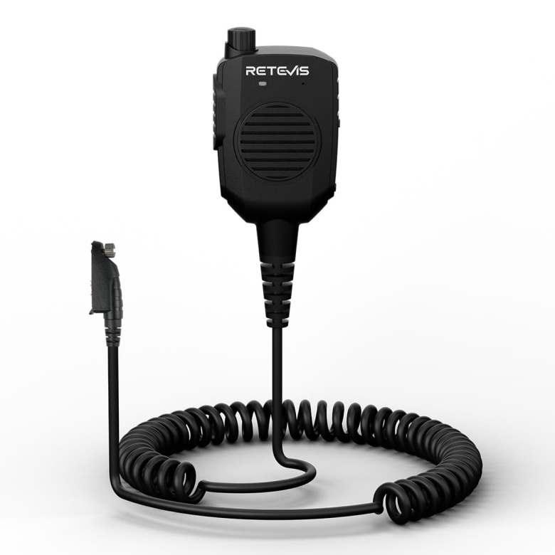Retevis HM005 AI Noise Canceling Speaker Mic Microphone GP328Plus Radios for HA1G HA1UV HA2 HD2