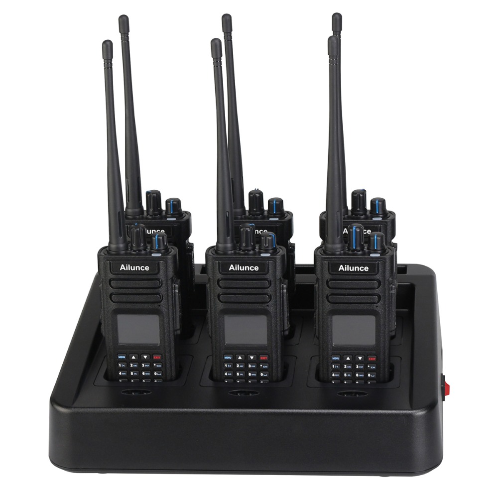 Retevis Ailunce HD1 6-Pack with 6-Way Charger for Team Communication Solution