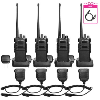 Retevis RT29 Waterproof High Power Long Range Radio with Shoulder Speaker Mic (4 Packs)