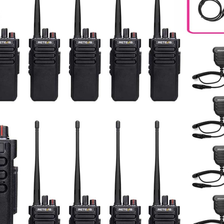 Retevis RT29 IP67 Durable Long Range Radio with Shoulder Speaker Mic (10 Packs)