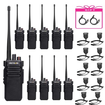 Retevis RT29 IP67 Durable Long Range Radio with Shoulder Speaker Mic (10 Packs)