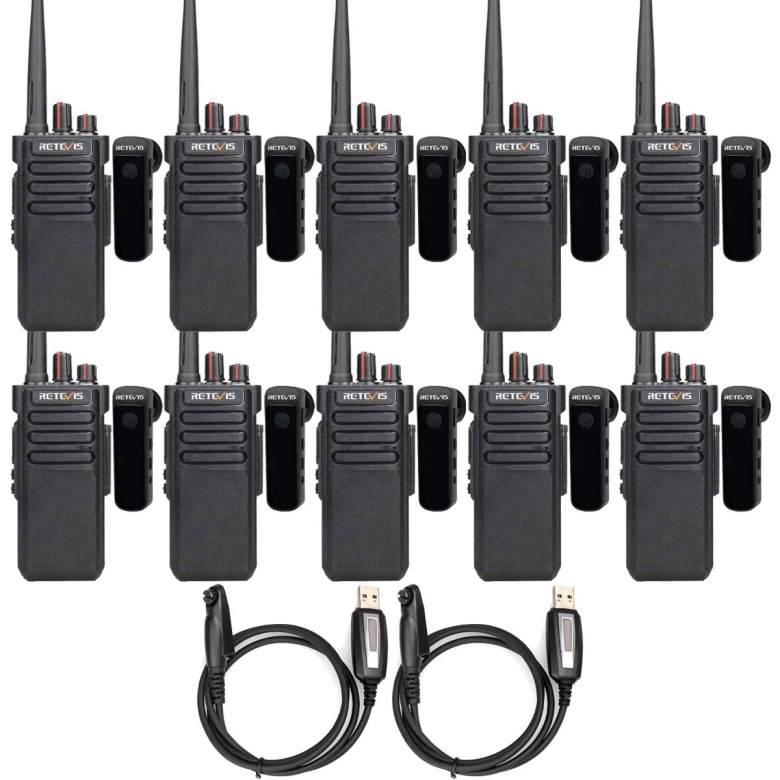 Retevis RT29D DMR Bluetooth Long Range Waterproof Radio (10 Packs)