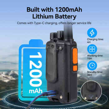 Retevis RB669 Germany PMR446/Freenet Radio 2 Packs | License-Free | Dual Band | German Voice Broadcast | Long Battery Life | Type-C Charging