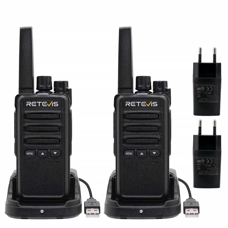 Retevis RT668B PMR446 Business Radio 2 Packs | License-Free | Long Standby Time | USB-C Charging | VOX Hands-Free