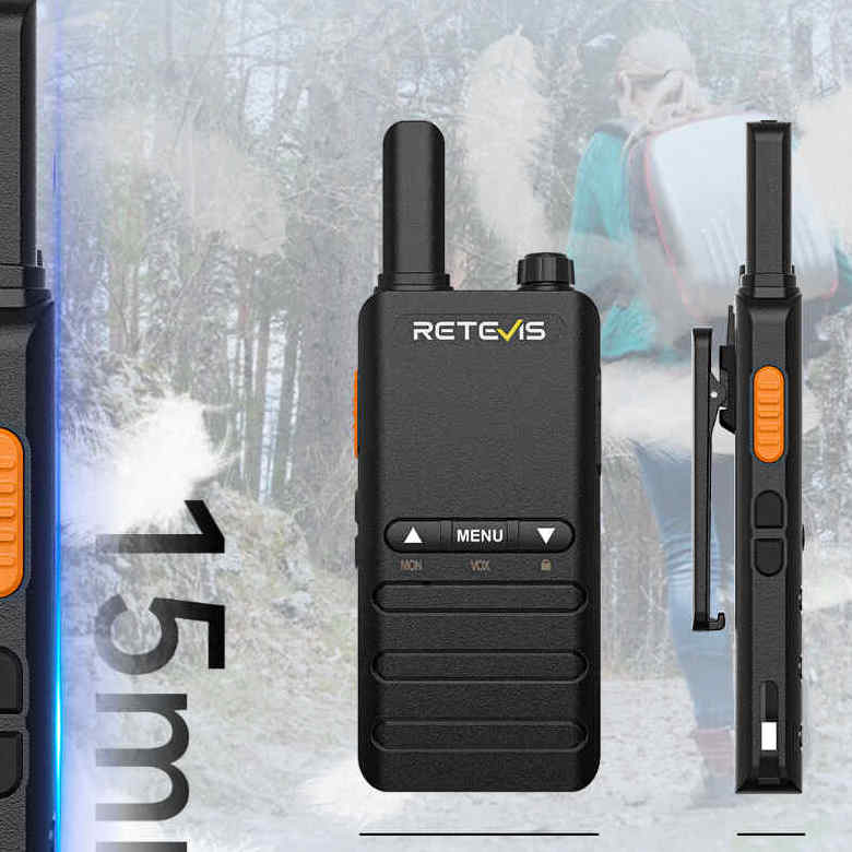 Retevis B63B PMR446 Business Radio 2 Packs | License-Free | Ultra Thin | Type-C Charging | Long Battery Life | Easy-to-Operate Buttons