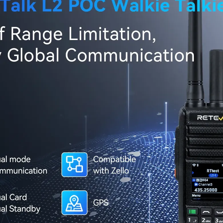Retevis MateTalk L2 PoC Radio 4G Dual SIM Network UV Walkie Talkie