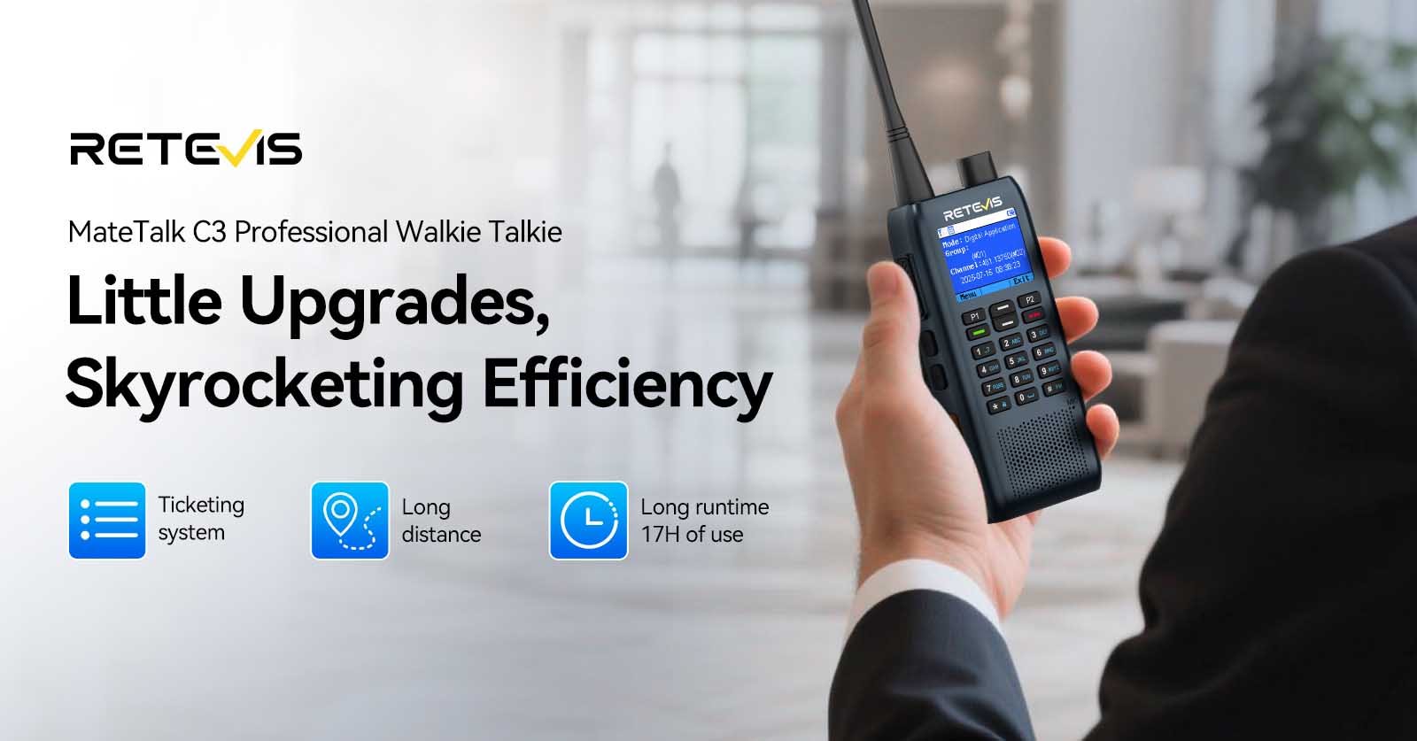 How to use the Work Order System for Retevis MateTalk C3/C63 professional business walkie-talkies