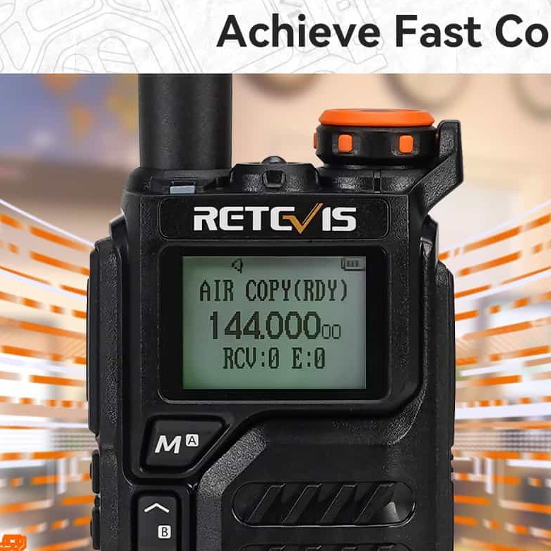 Retevis RA79 Dual Band 5W Rechargeable Two Way Radio with Aviation Band