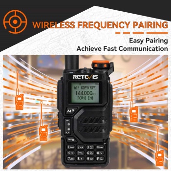 Retevis RA79 Dual Band 5W Rechargeable Two Way Radio with Aviation Band
