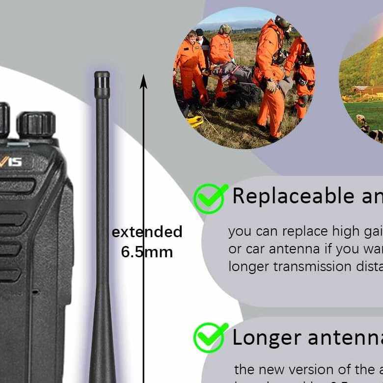 Retevis RT27V MURS Radio with Long Antenna and Speaker Mic 10 Packs | License-Free | USB Charging | High Gain Antenna | VOX | Long Battery Life