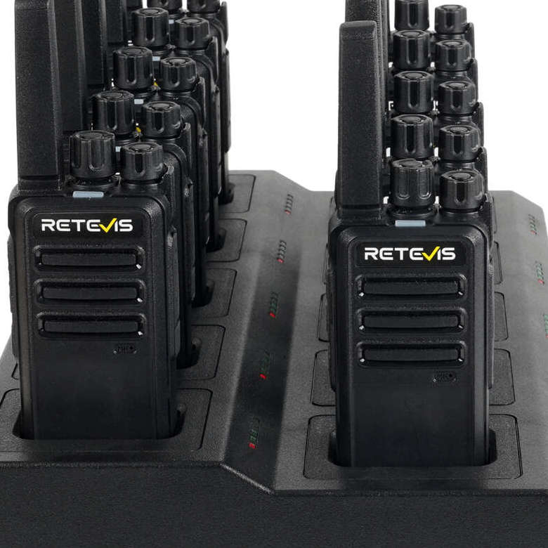 Retevis RT668 PMR446 Radio 10 Packs with 10-Way Charger  | License-Free | Rugged Construction | Long Battery Life | Clear Sound | VOX Hands-Free