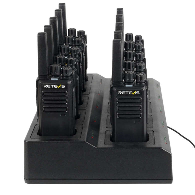 Retevis RT668 PMR446 Radio 10 Packs with 10-Way Charger  | License-Free | Rugged Construction | Long Battery Life | Clear Sound | VOX Hands-Free
