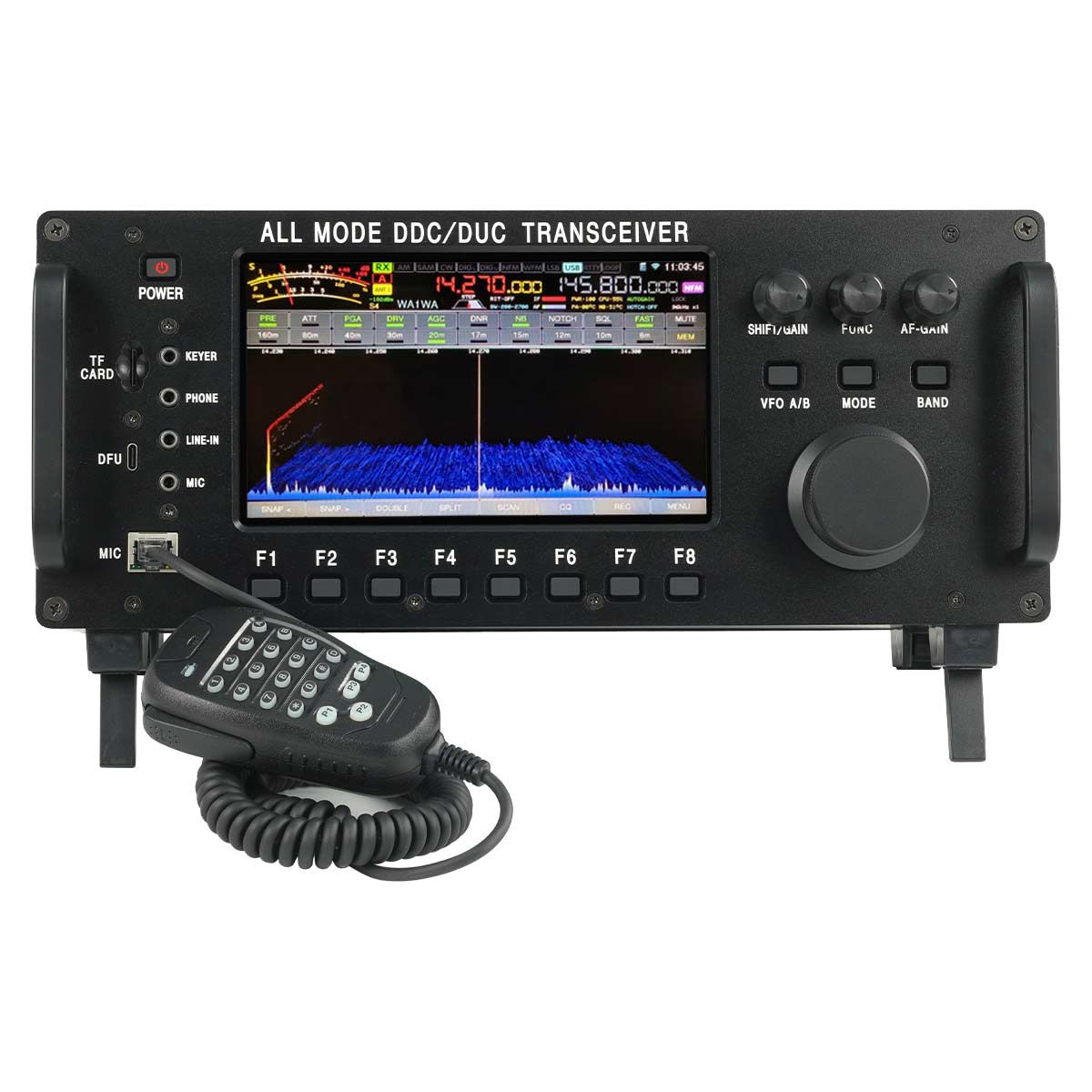 100W HF+UV All Mode DDC/DUC Transceiver Radio SDR Transceiver