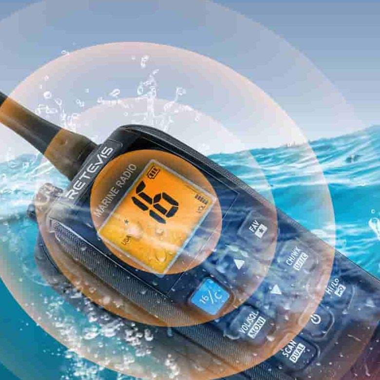 Retevis RM22 6W Handheld Floating VHF Marine Radio With NOAA Weather