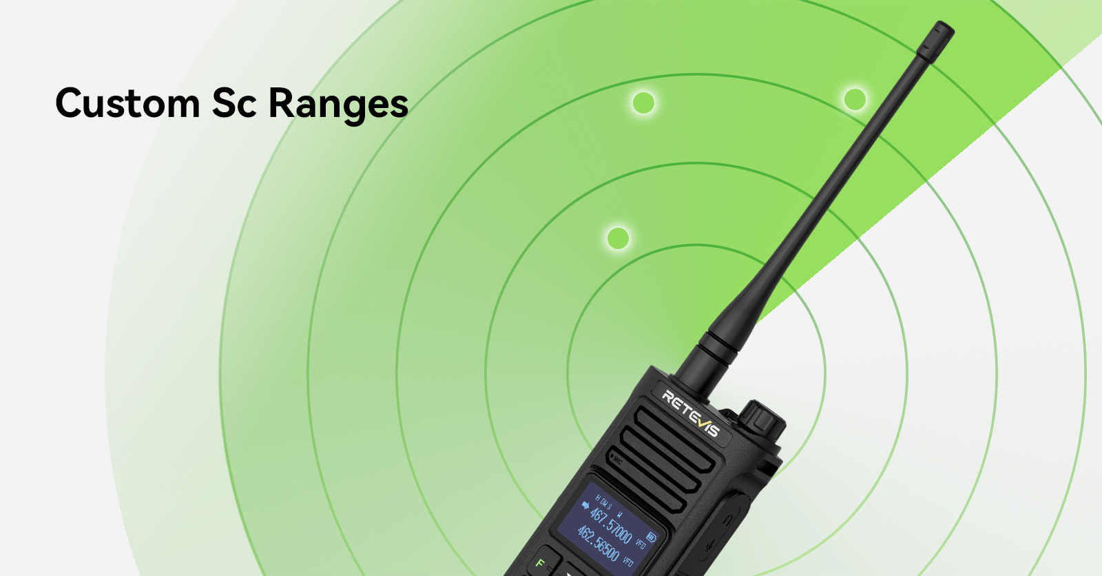 Retevis RA89 with Custom  Sc Ranges
