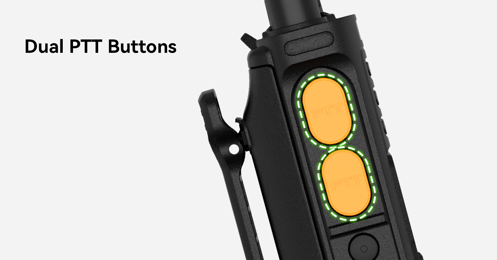 Retevis RA89 Dual PTT Buttons