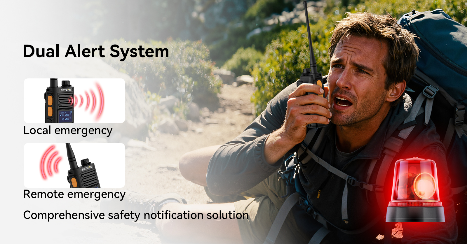 Retevis RA89G with Dual Alert System