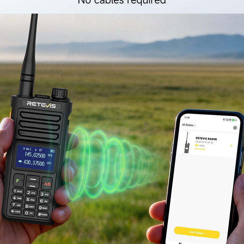 Retevis RA89R Dual-Band Handheld Amateur Radio: Bluetooth APP Programming & Cross-Band Repeater 