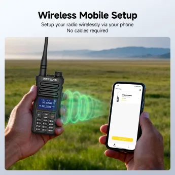  RA89R High Power Dual Band Handheld Ham Radio with Bluetooth APP Programming