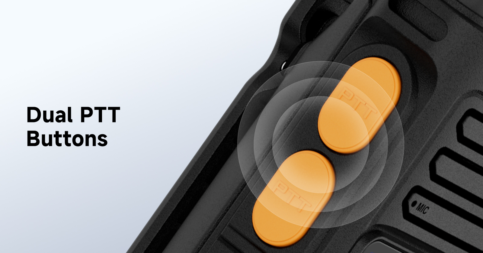 Retevis RA89R: Dual PTT Buttons