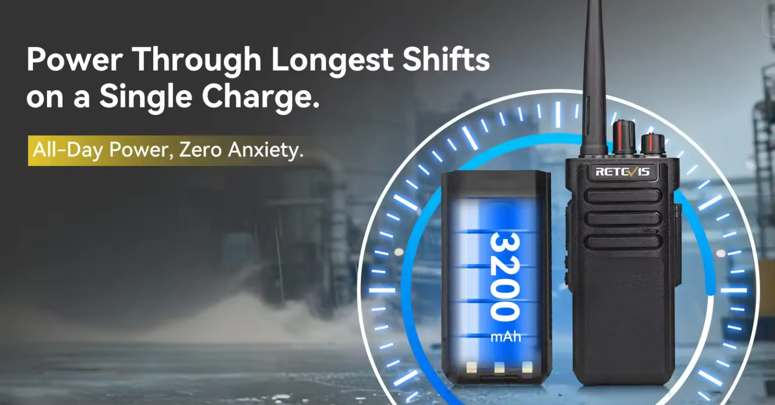 Retevis RT29 with 3200mAh Battery and charging