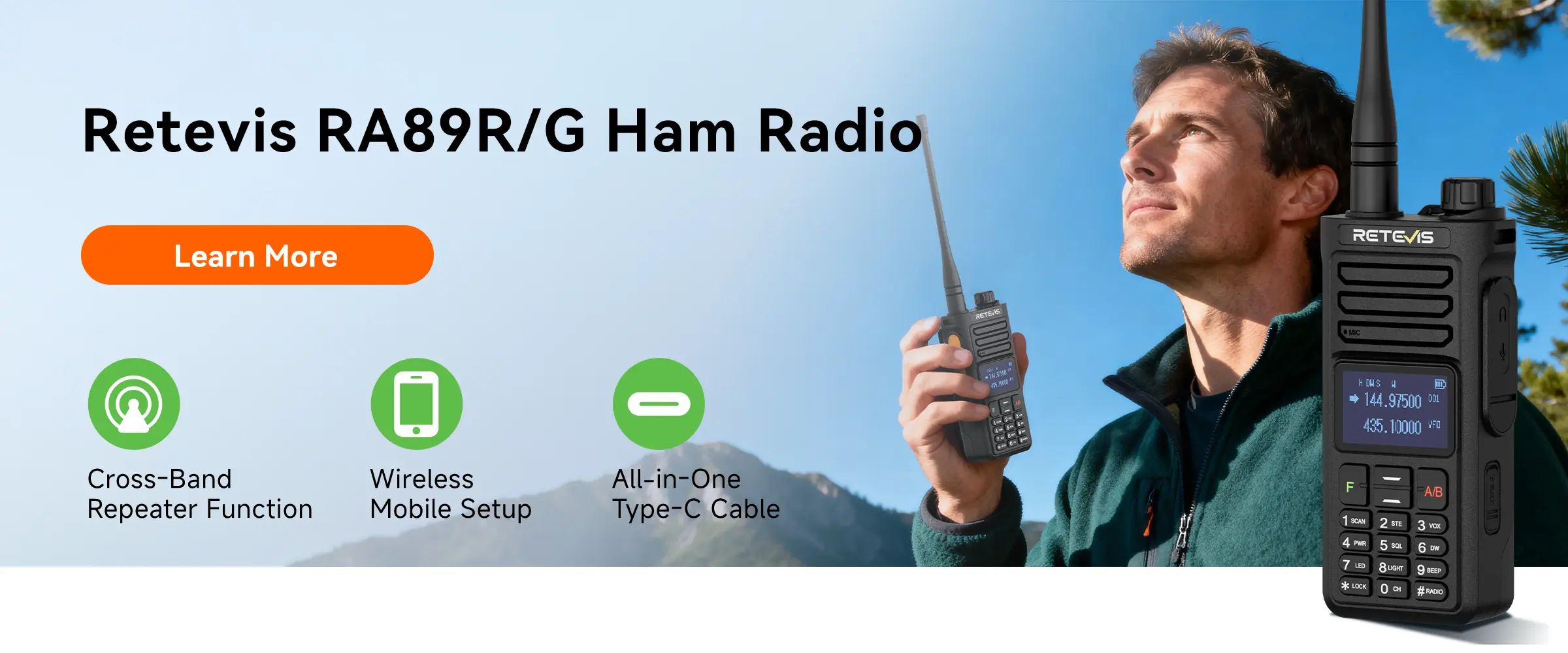 RA89R High Power Dual Band Handheld Ham Radio