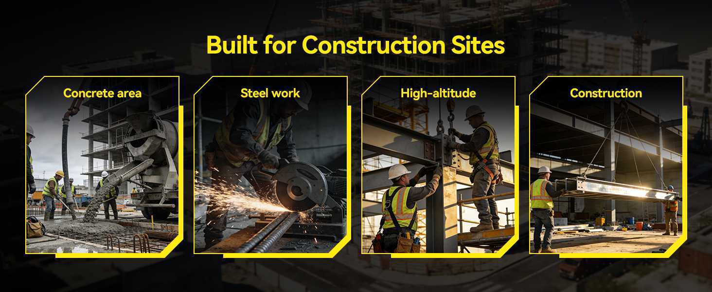 Retevis RB48D DMR walkie talkie for construction sites including concrete, steel work and high-altitude operations
