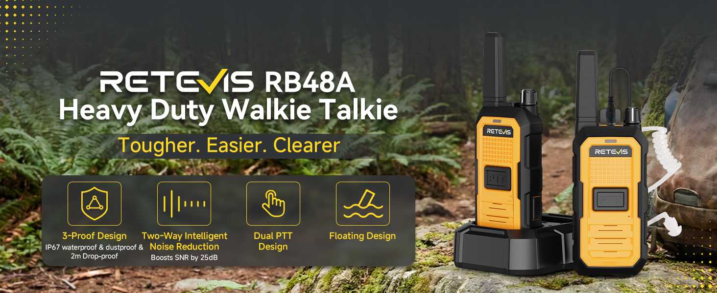 Retevis RB48A Rugged Heavy-Duty Walkie Talkie