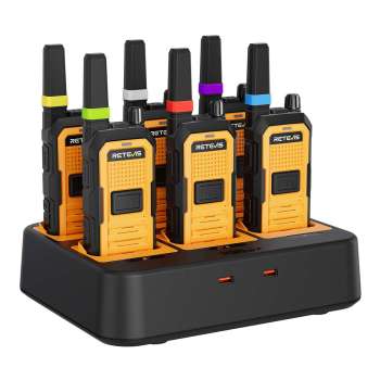 Retevis RB48A FRS Heavy Duty Radio | License-Free | IP67 Waterproof | Two-way Noise Reduction | 2000 mAh Battery | Type-C Charging 