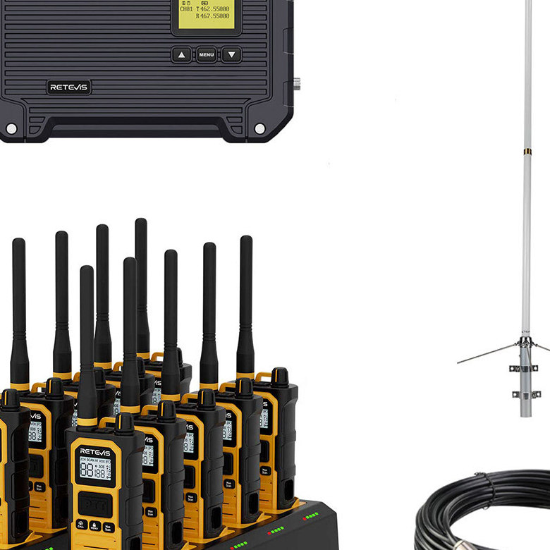 10-30 Miles Long Range Radio Solutions Set-RT97L Repeater and RB48 Pro Handheld Radio