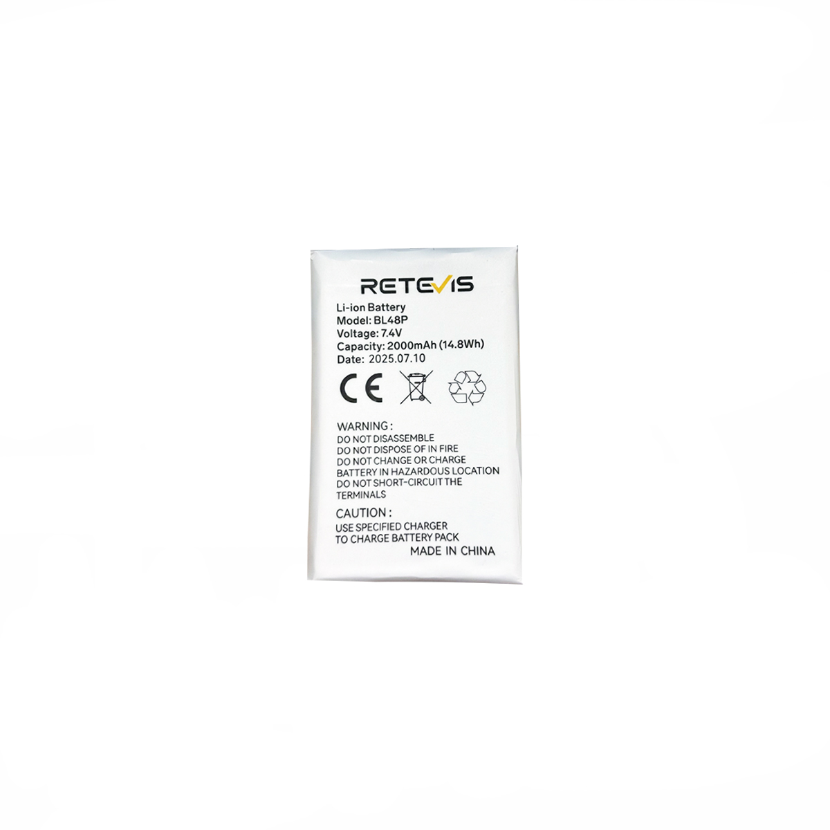 2000MAH 7.4V Original Rechargeable Li-ion Battery for RB48 Plus RB48 Pro