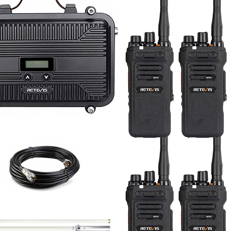 Retevis RT97S GMRS Repeater with NR30 Long Range GMRS Radio Bundle