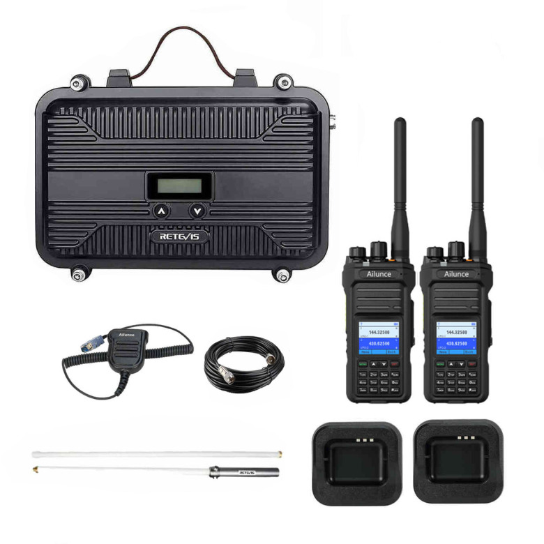 Retevis RT97S Portable Repeater & Ailunce HA1G GMRS Radio Bundle