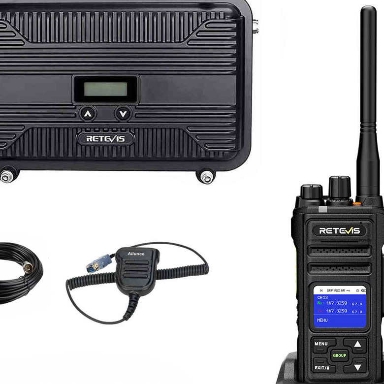 10 Miles Radio Communication Kit: RT97S GMRS Repeater & NR30S Handheld Radio