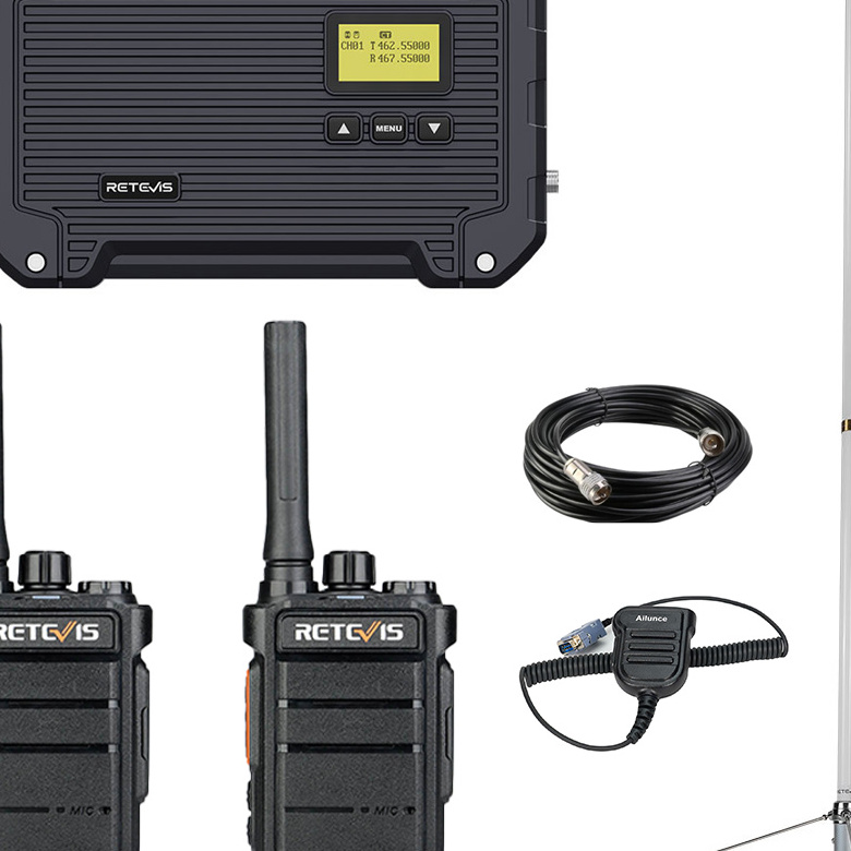 Retevis RT97L 25W GMRS Repeater Kit with RB26 Handheld Radio